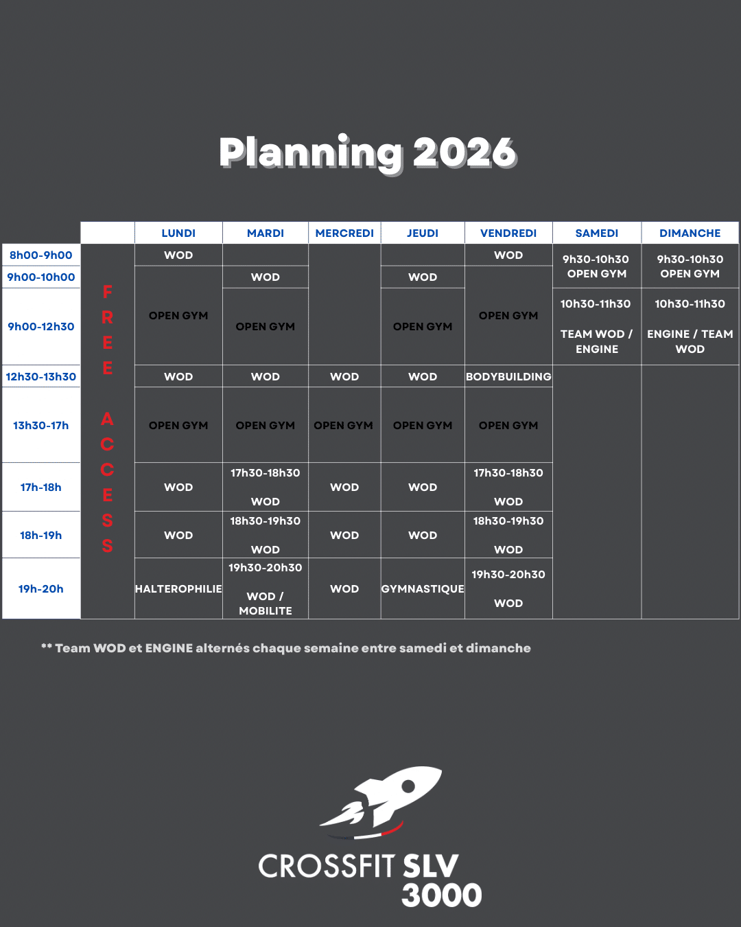 Calendrier Emploi du temps hebdomadaire minimaliste bleu Publication Instagram 45